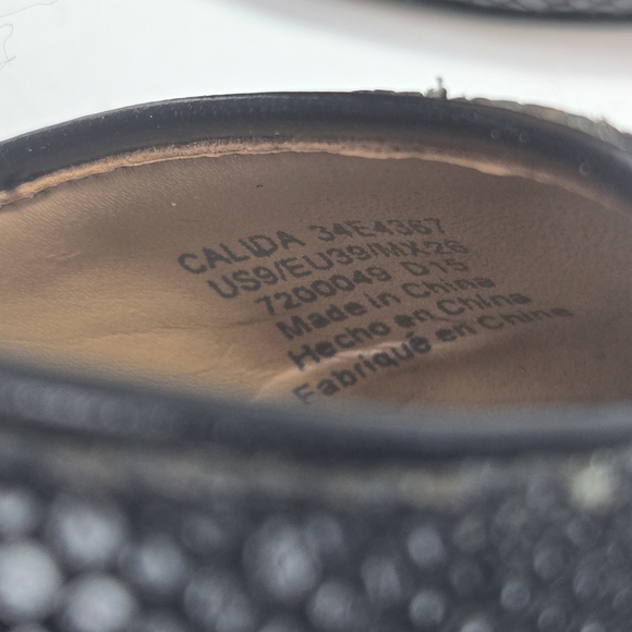 Calvin Klein Calida Black Lizard Skin Textured Stiletto Heels Size 9 Women's - Picture 10 of 16